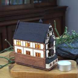 Handmade Ceramic Town Hall Tea Light Holder Schweinfurt Germany Miniature - thumbnail 3