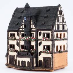 Handmade Ceramic Town Hall Tea Light Holder Schweinfurt Germany Miniature - thumbnail 4