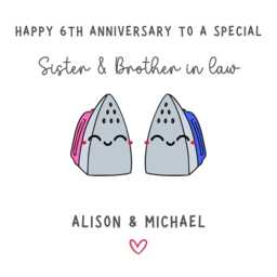 Sister & Brother in Law 6Th Wedding Anniversary Candle Gift Iron Mug W - thumbnail 4