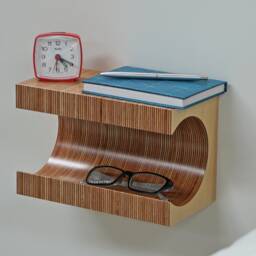 Floating Nightstand/Floating Shelf/ Birch Plywood Shelf Modern Nightstand Small - thumbnail 1