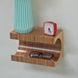 Floating Nightstand/Floating Shelf/ Birch Plywood Shelf Modern Nightstand Small - thumbnail 3