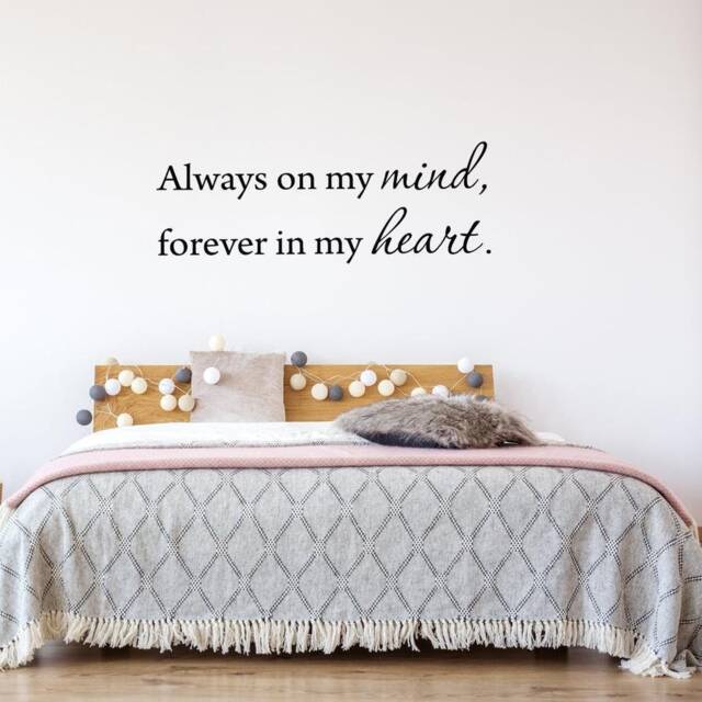 Vwaq Always On My Mind Forever in Heart Love Wall Decals Inspirational Quotes Vwaq-564 - image 1