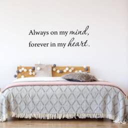 Vwaq Always On My Mind Forever in Heart Love Wall Decals Inspirational Quotes Vwaq-564 - thumbnail 1
