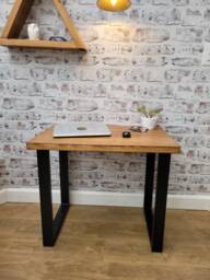Rustic Desk With Steel Legs