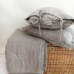 Burlap Pillow Covers, Farmhouse Shams, Throw Covers 18 X Rustic Linen Shams Natural Raw Sham Covers Linen Pillowcases - thumbnail 3