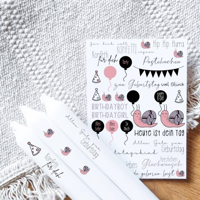 Candle Tattoos Various Motifs - Water Slide Film Decorating Candles Birthday Children's Birthday - image 1