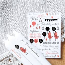 Candle Tattoos Various Motifs - Water Slide Film Decorating Candles Birthday Children's Birthday - thumbnail 3