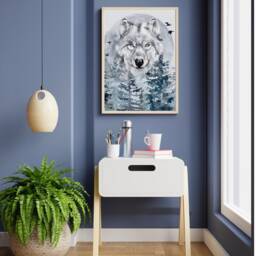 Full Moon Print, Phase Lounge Wall Art, Watercolour Artwork, Gallery Wall, Illustration, Lunar Prints UK A5, A4, A3 - thumbnail 3