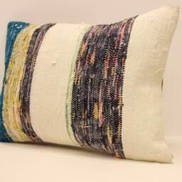 Throw Lumbar Kilim Pillow 14x20 in - 35x50 cm Boho Pillowcover Kilim Cushion Cover Tribal Pillow 4Bef-592 - thumbnail 3