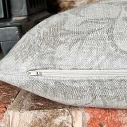 1510. Handmade Green Flowers Linen Blend Cushion Cover, Various Sizes - thumbnail 2
