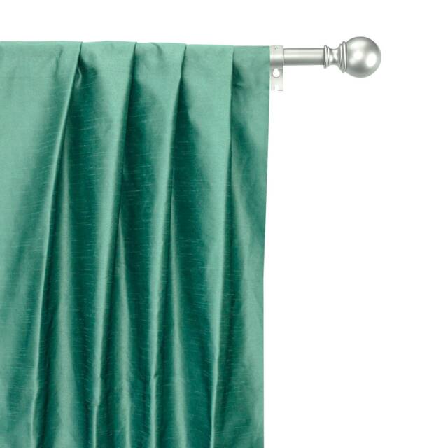 Capri Sea Green Art Silk Curtain Panels, Faux Curtains - Rod Pocket, Grommet, Box Pleat, Three Pinch Tab Top & Plain Ring Top - image 1