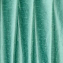 Capri Sea Green Art Silk Curtain Panels, Faux Curtains - Rod Pocket, Grommet, Box Pleat, Three Pinch Tab Top & Plain Ring Top - thumbnail 3
