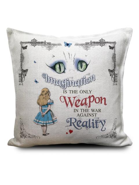 Alice Wonderland Cushion Pillow Cover Cheshire Cat Imagination - image 1