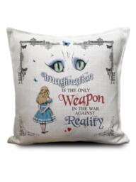 Alice Wonderland Cushion Pillow Cover Cheshire Cat Imagination - thumbnail 1
