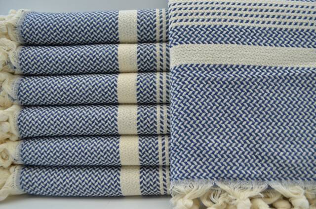 "Navy Blue Towel, Turkish Towel, Hammam Towel, Shower Towel, Soft Peshtemal, Cotton Peshtemal, Organic Towel, Peshtemal, 40""x70" - image 1