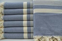 "Navy Blue Towel, Turkish Towel, Hammam Towel, Shower Towel, Soft Peshtemal, Cotton Peshtemal, Organic Towel, Peshtemal, 40""x70"