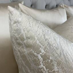 Ivory Cushion Cover, Luxury Throw Pillow Cover - Double Sided Prestigious Textiles Fabric Hamlet Coin Natural Ivory Home Decor Bedding - thumbnail 2