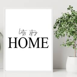 Let's Stay Home - Wall Print Gift Bespoke Poster A5 A4 A3 Framed - thumbnail 4