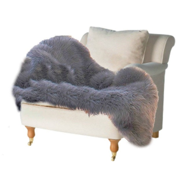 Plush Faux Fur Sheepskin Rug - Shaggy Area Rug, Usa Made - image 1