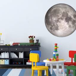Full Moon Wall Decal, Self-Adhesive Vinyl Sticker, Kids Room Decor - thumbnail 3