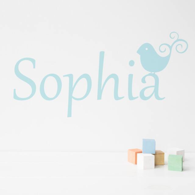 Birdie Personalised Wall Art Sticker - Decals Tattoo Quote Home Decor Bird Name - image 1