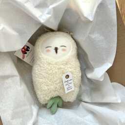 Musical Owl, Snowy Owl With Desired Melody - Loving Baby Gift For Birth, Hand-Embroidered From Cotton Plush, Felt Mouse To Pull - thumbnail 4