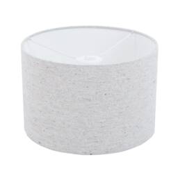 Recycled Linen Style Drum Lampshade, Blue Grey, Handmade in UK - thumbnail 1