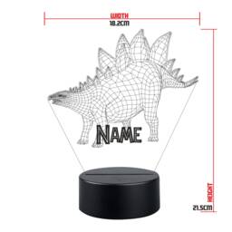 Personalised Stegosaurus Led Night Light Dinosaur Kids Bedroom Decor - thumbnail 1