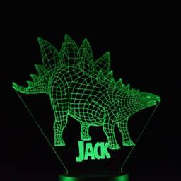 Personalised Stegosaurus Led Night Light Dinosaur Kids Bedroom Decor - thumbnail 2