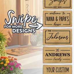 Personalized Farmhouse Doormat - Rustic Family Entry Mat For Country Homes - thumbnail 2