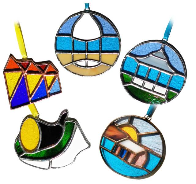 Folkestone UK Ocean Views Stained Glass Suncather Decoration Glass, Ornament, Window Decoration, Wall Hanging, Home Decor Gift - image 1