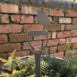 Personalized Rusty Metal Robin Garden Fork Ornament, Mum Gift - thumbnail 3