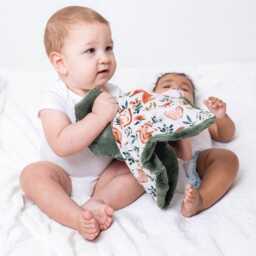 Personalized Minky Baby Blanket, Embroidered Woodland Animals, Animal Party Print - thumbnail 3