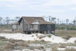 Resilience Amidst Ruin Life After Katrina Artist Photograph - Gulf Shores Alabama, Coastal Home, Nostalgic Wall Art, Abandoned Home Piece - thumbnail 1