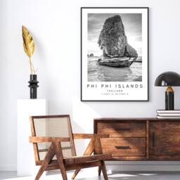 Travel Phi Art - Island Print Boat Printable Fishing Boats Beach Phuket Thailand - thumbnail 2