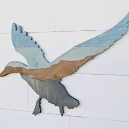 Wooden Duck Wall Art Lake Scene Birch Plywood Hanging - thumbnail 3