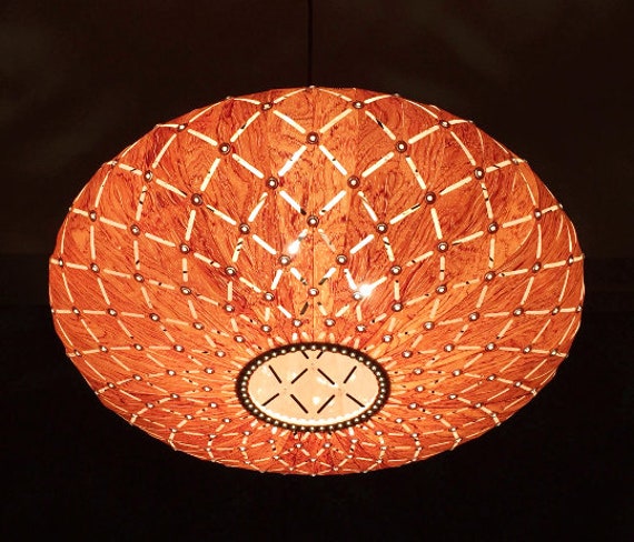 Wood Galaxy Pendant Light-Rosewood-Wood Light-Ceiling Light-Chandelier Light Fixture-Rustic - image 1