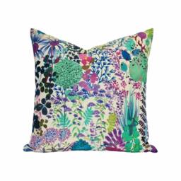 Liberty Fresco Floral Cushion Cover Nesfield Art Collection, Lagoon Botanical Pillow - thumbnail 1