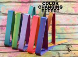 3D Printed Triangle Bookend Color Changing Plastic Book Stand