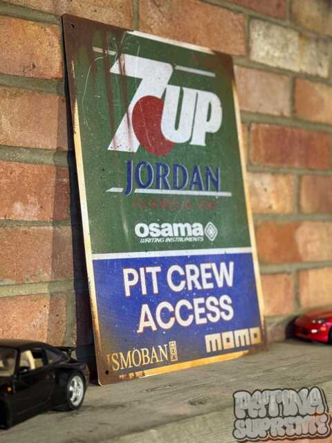 Jordan F1 Vintage Style Rusty Metal Mancave Wall Art Formula One - image 1