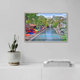 San Antonio Riverwalk, Texas, Colorful Umbrellas, Texas Art Print, Alamo, Nature Decor, Wall Art - thumbnail 2