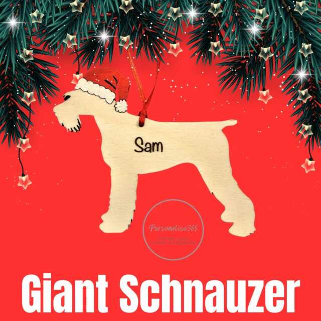 Personalised Giant Schnauzer Christmas Ornament Hand-Painted Dog Lover Gift - image 1