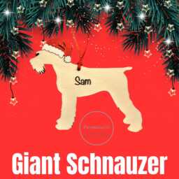Personalised Giant Schnauzer Christmas Ornament Hand-Painted Dog Lover Gift - thumbnail 1