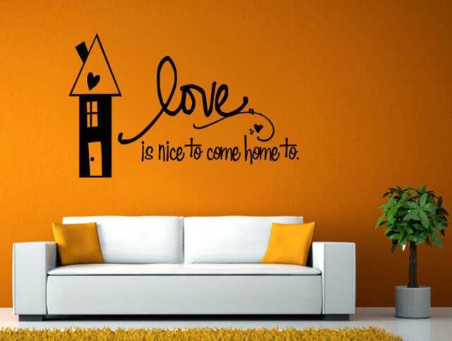 Love Is Nice To Come Home House Quote Wall Window Vehicle Sticker Decal Vinyl Fathead Mural Decor L2051 - image 1