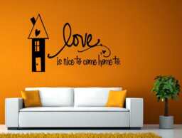 Love Is Nice To Come Home House Quote Wall Window Vehicle Sticker Decal Vinyl Fathead Mural Decor L2051 - thumbnail 1