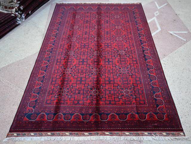 10X7 Large Bukhara Rug, 9.8 X 6.7 Ft, Super Fine Afghan Turkmen Qunduz Oriental Handmade High Quality Hand Knotted 100% Wool - image 1