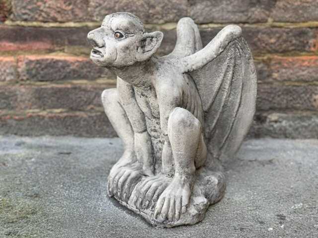 Outdoor Gargoyle Statue Concrete Figurine Guardian Decoration Garden & Home Sculpture Halloween Art Monster Lover Gift - image 1