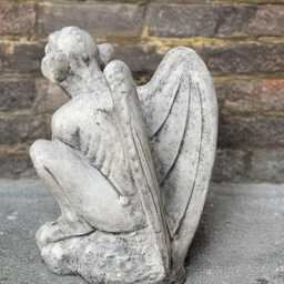 Outdoor Gargoyle Statue Concrete Figurine Guardian Decoration Garden & Home Sculpture Halloween Art Monster Lover Gift - thumbnail 3