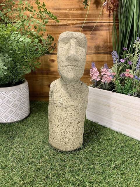 stone Garden Easter Island Head/ Moai/ Tiki Concrete Ornament - image 1