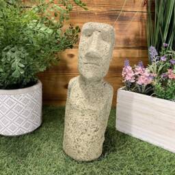stone Garden Easter Island Head/ Moai/ Tiki Concrete Ornament - thumbnail 2